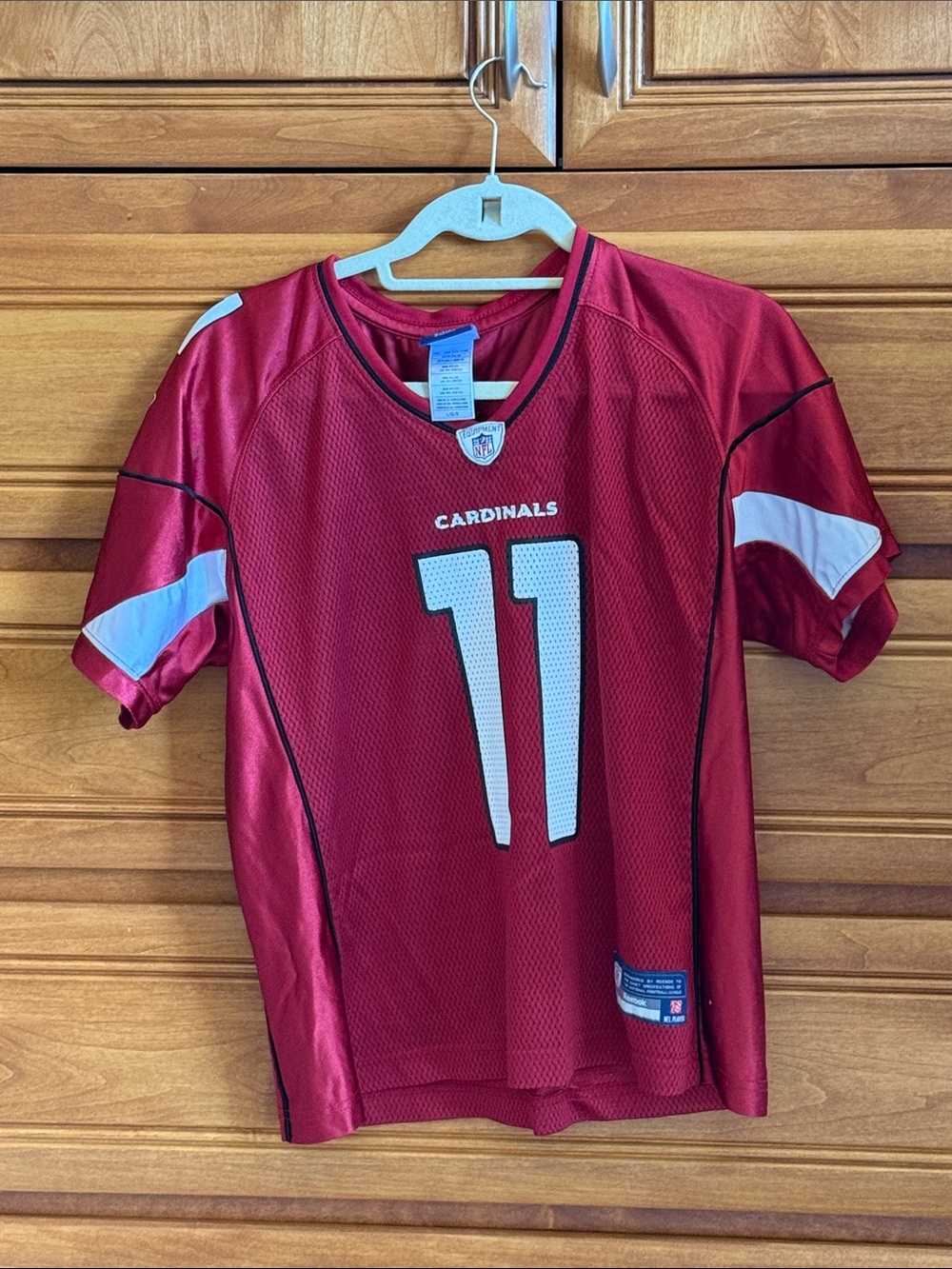 Reebok Arizona Cardinals #11 Red and White Football Fitzgerald replica jersey